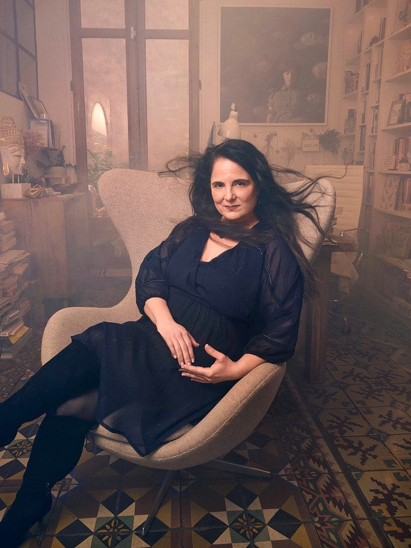 Arty Portrait of well known writer in atmospheric enviorement